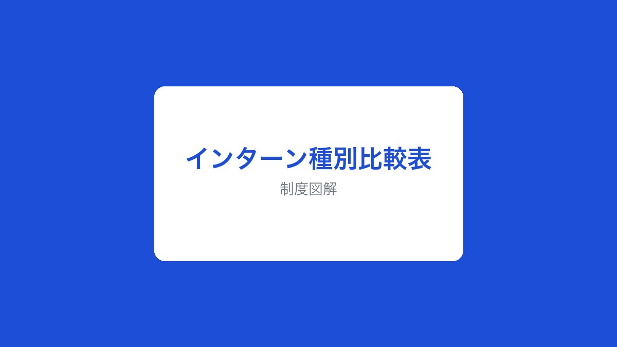 インターン種別比較表 - 制度図解